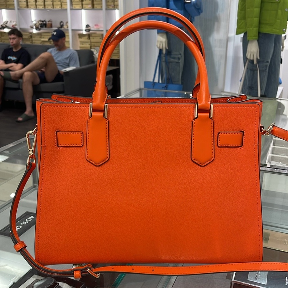 MICHAEL KORS HAMILTON MEDIUM SATCHEL 
 COLOR: Poppy 
NWT - Picture 3 of 16